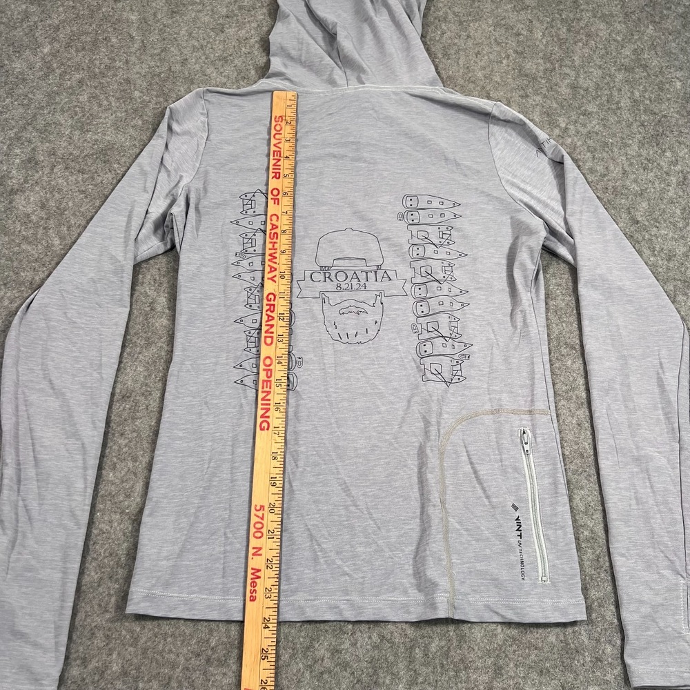 Anetik Alloy Heathered Breeze Tech Hooded Long Sleeve T-Shirt Women's Size Small - Picture 6 of 7